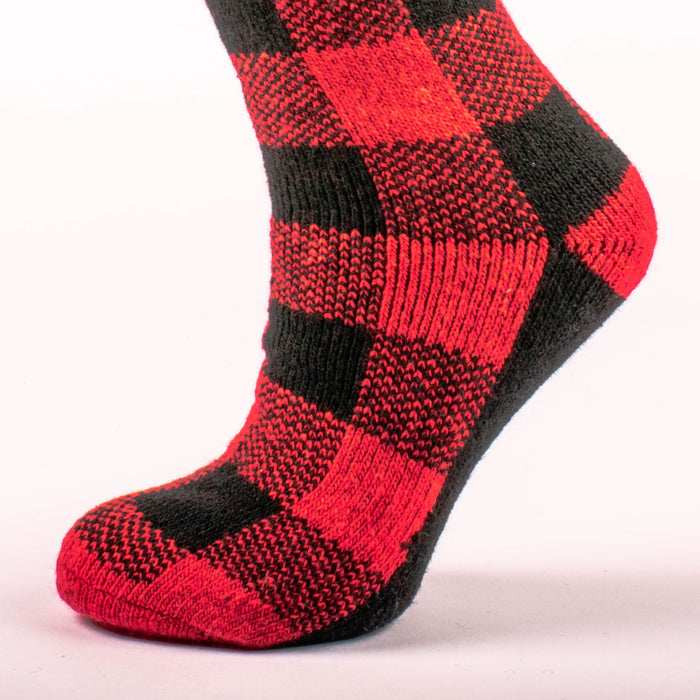 Kodiak Boys Black and Red Thermal Socks (Medium) - 2 Pairs