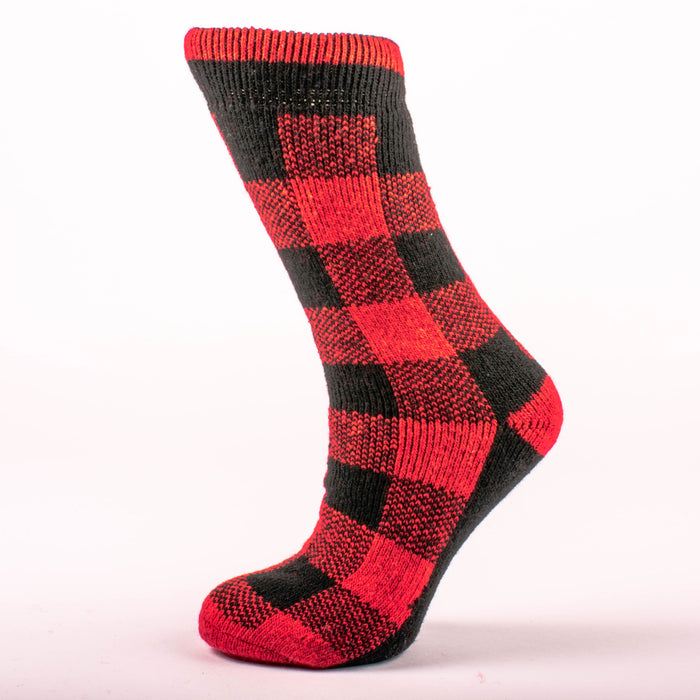 Kodiak Boys Black and Red Thermal Socks (Medium) - 2 Pairs
