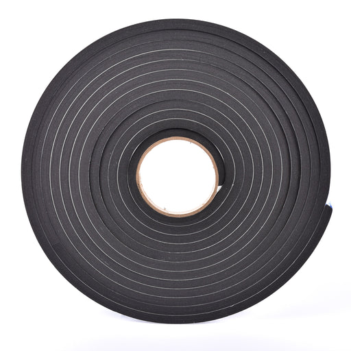 Sponge Neoprene Stripping W/Adhesive 1/2in Wide X 3/8in Thick X 25ft Long